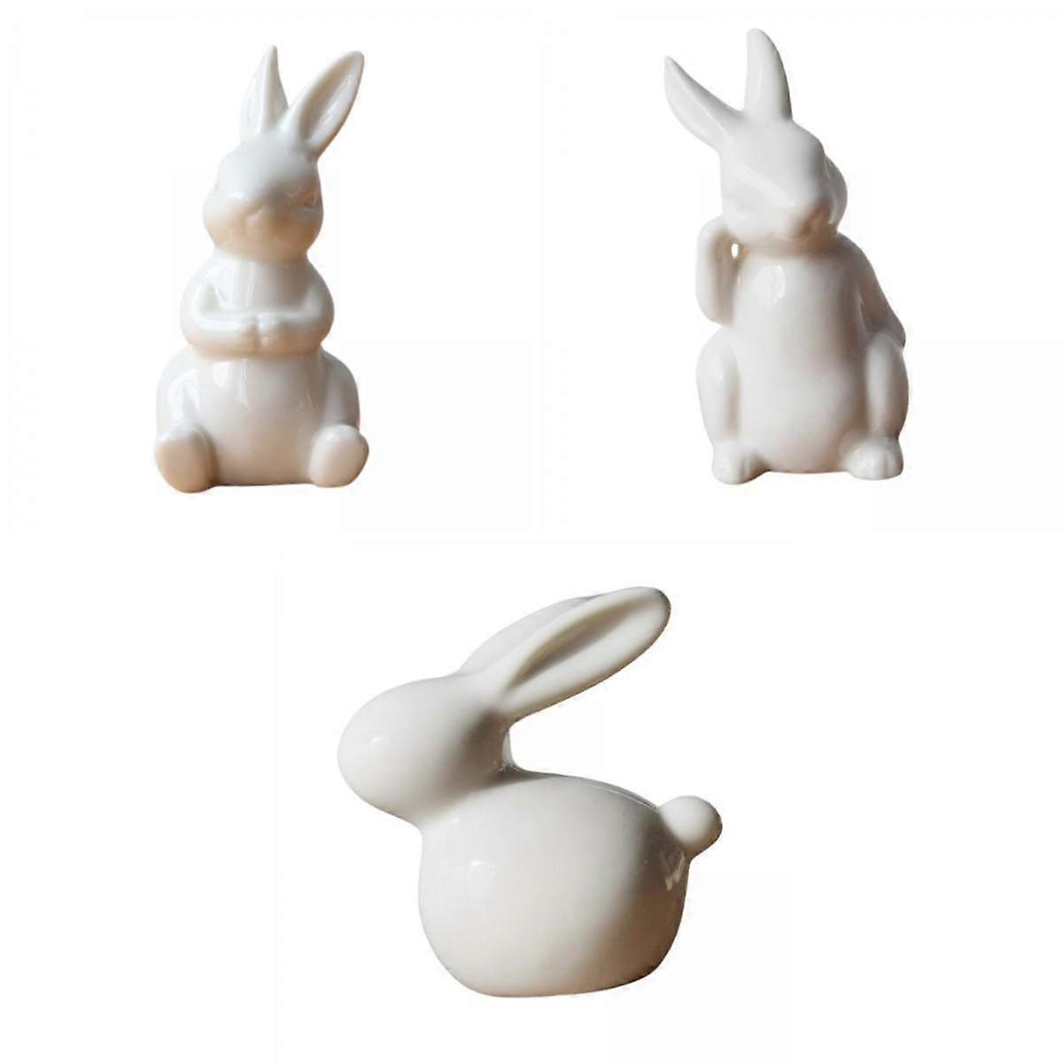 3x Figurine Easter Statue Bookcase Gift