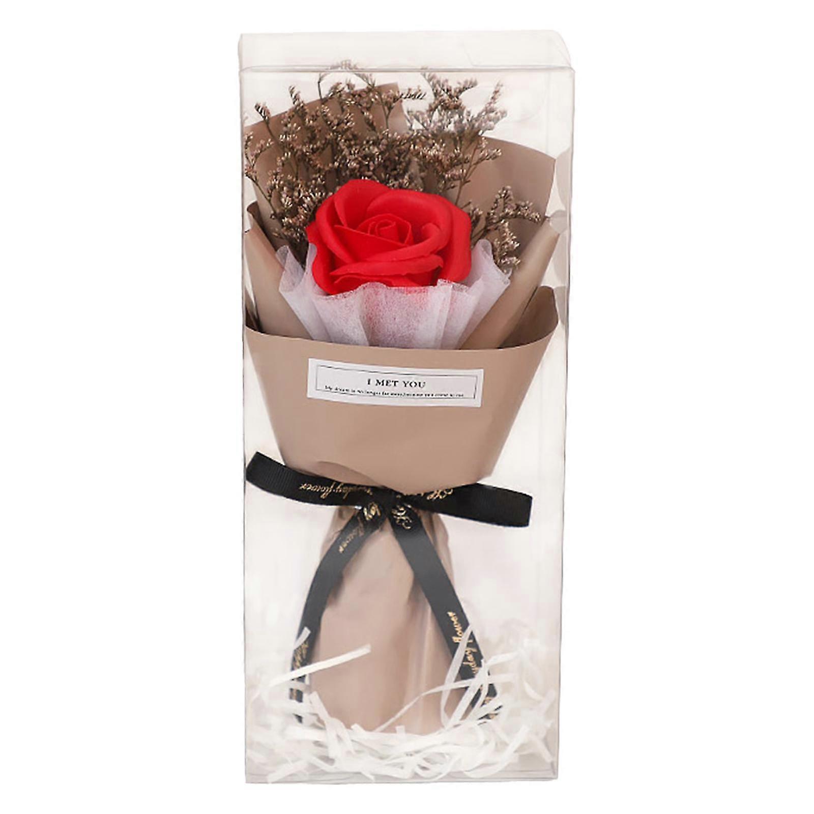 Scented Soap Flower Bouquet Artificial Bath Soap Flower Realistic Valentines Day