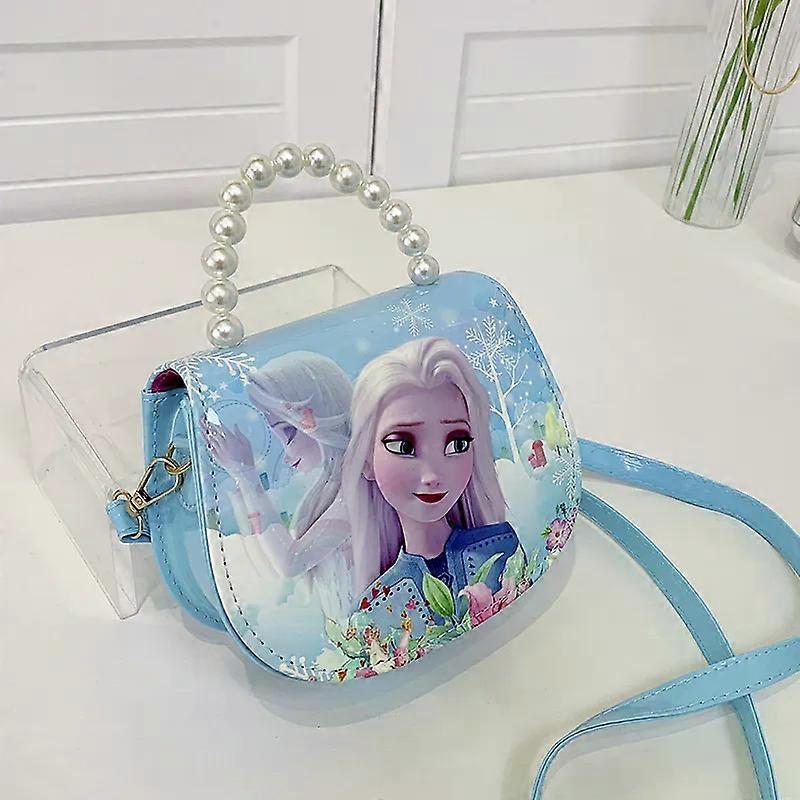New Frozen 2 Elsa Princess Shoulder Bag Girl Kids Handbag Shopping Bags-Purple Crown Elsa