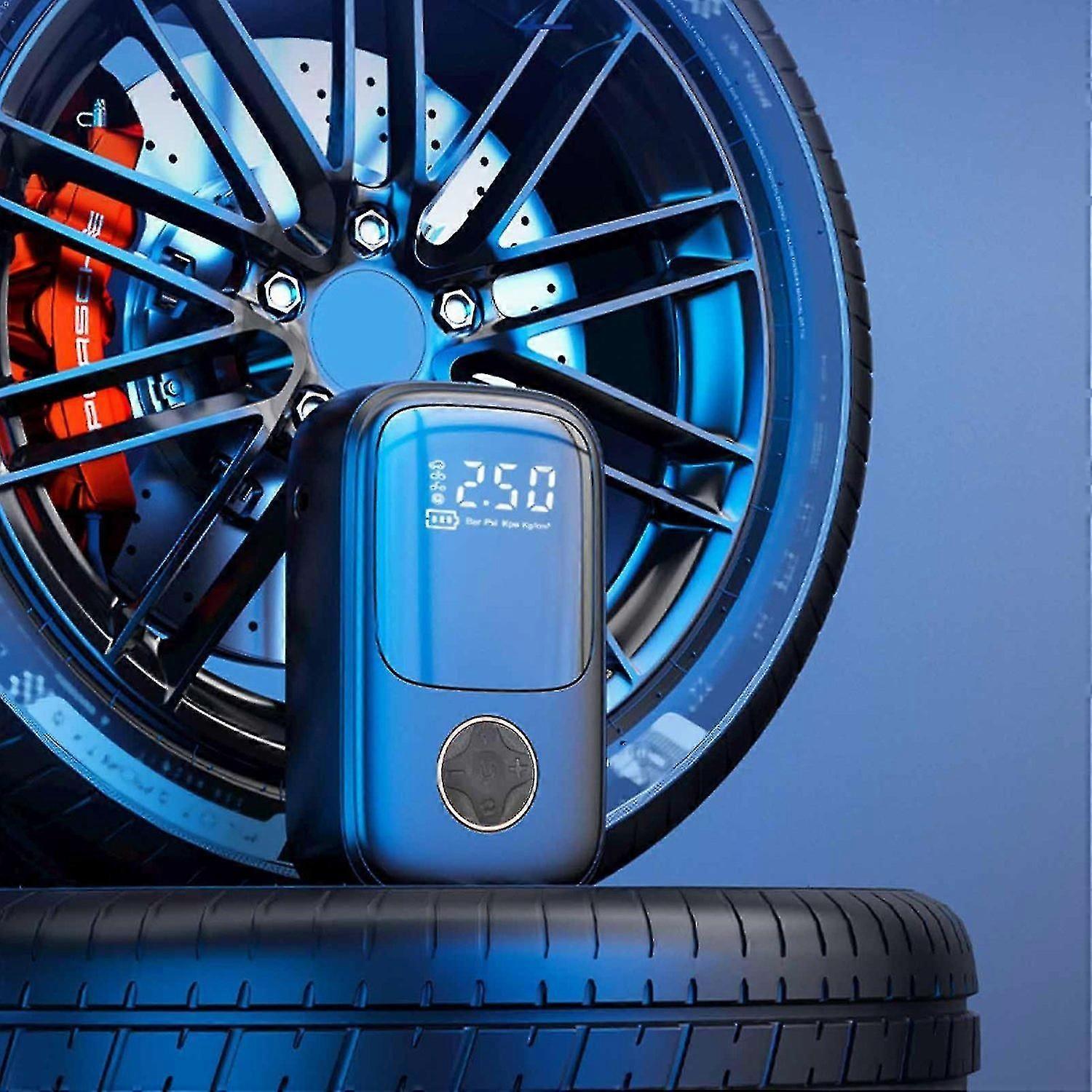 Wireless Electric Pump,12v Portable Tire Inflator Pump,auto Shut Off Feature, Digital Lcd Display, E