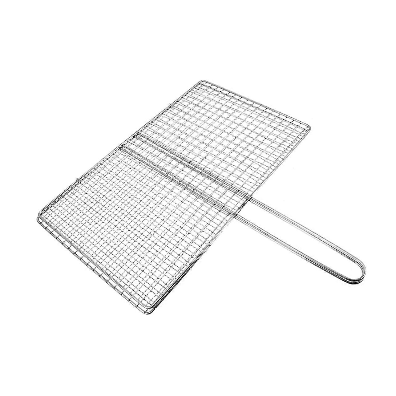 Grilled fish grill basket stainless steel wire silver