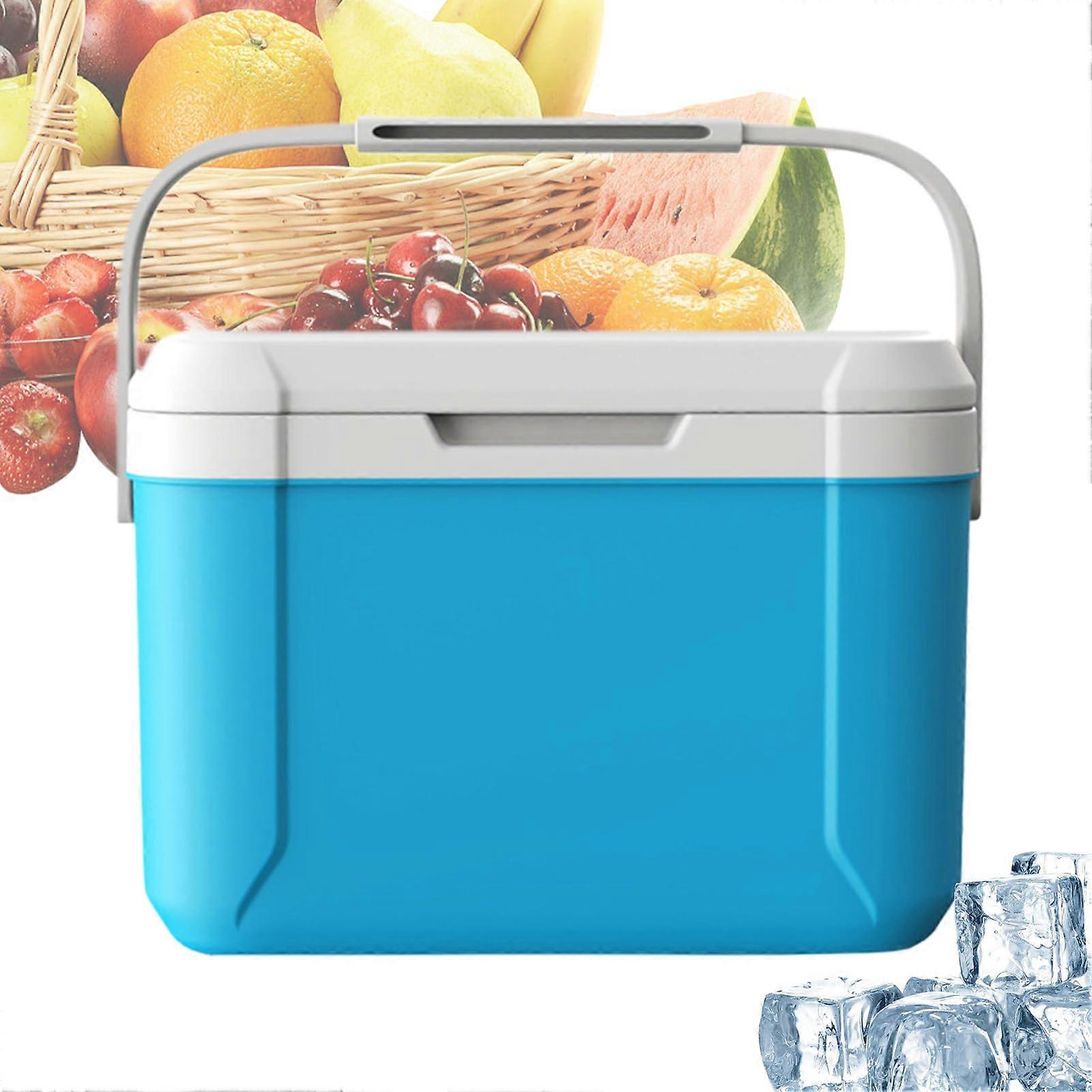 Portable Insulated Drink Cooler 5.5L, Durable Thermal Beverage Container for Camping, Hiking, Beach, and Garden Use, Blue