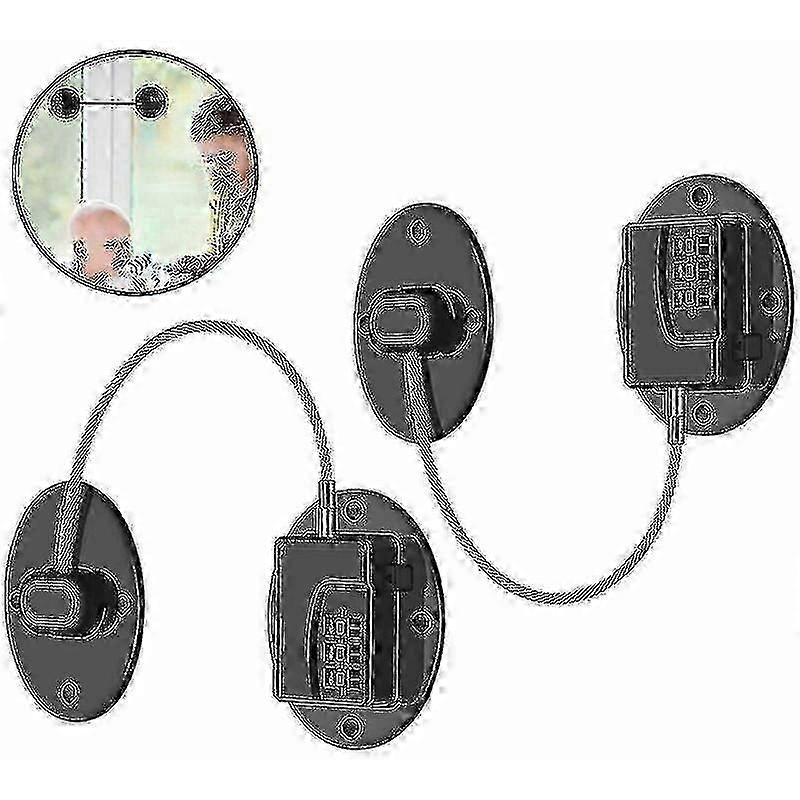 2 Pack Fridge Locks - Heavy Duty Combination Fridge Lock, Child/infant Proof Lock Compatible Cabinets, Cupboards, Drawers, Windows And More, Easy To I