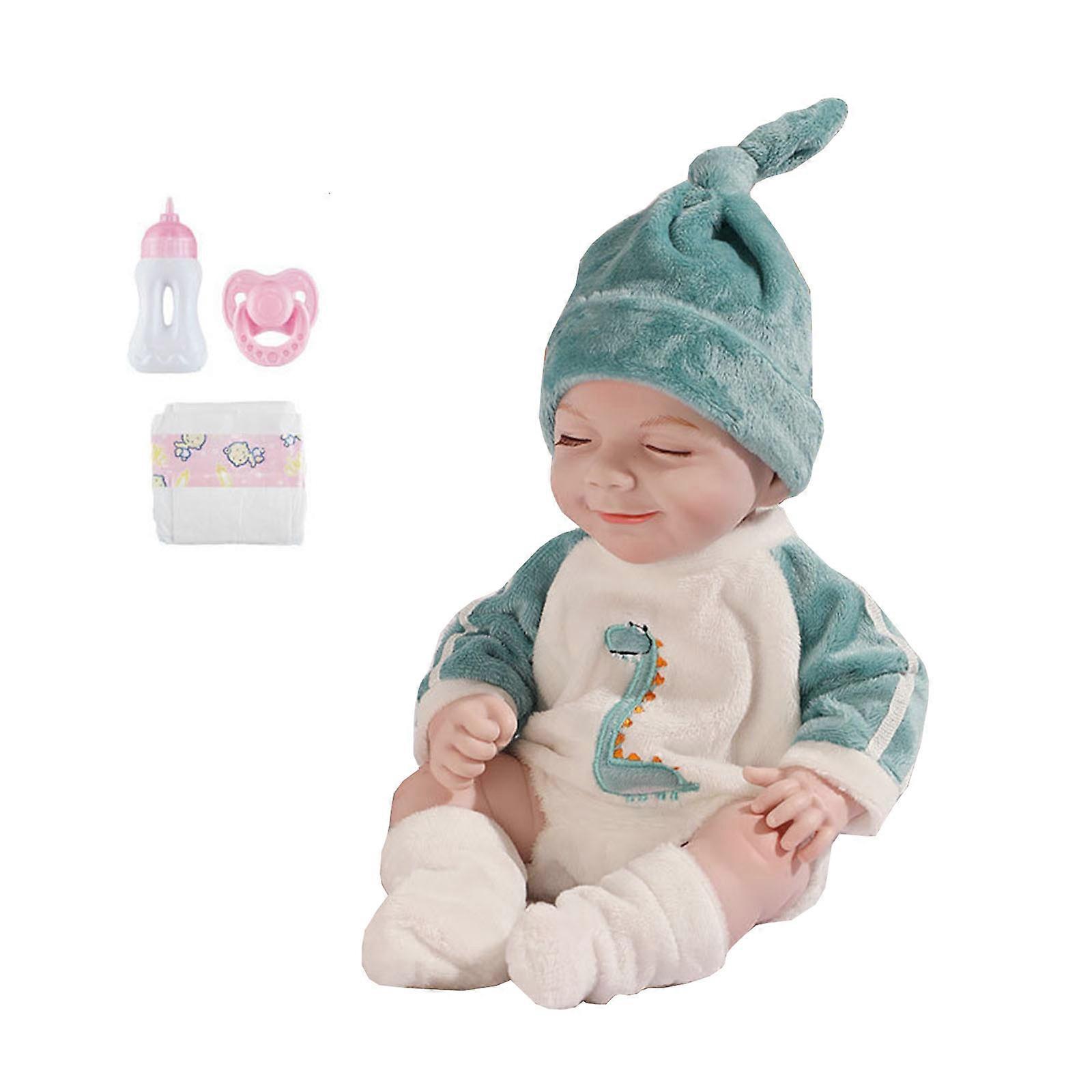 33cm Reborns Toddler Popular Realistic Girl Doll with Bottle Diapers Pacifiers Soft Body High-quality Handmade Doll