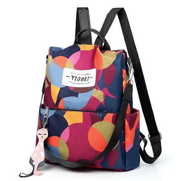Backpack, Women's Anti-theft Backpack Multi-function Travel Bag - Printed