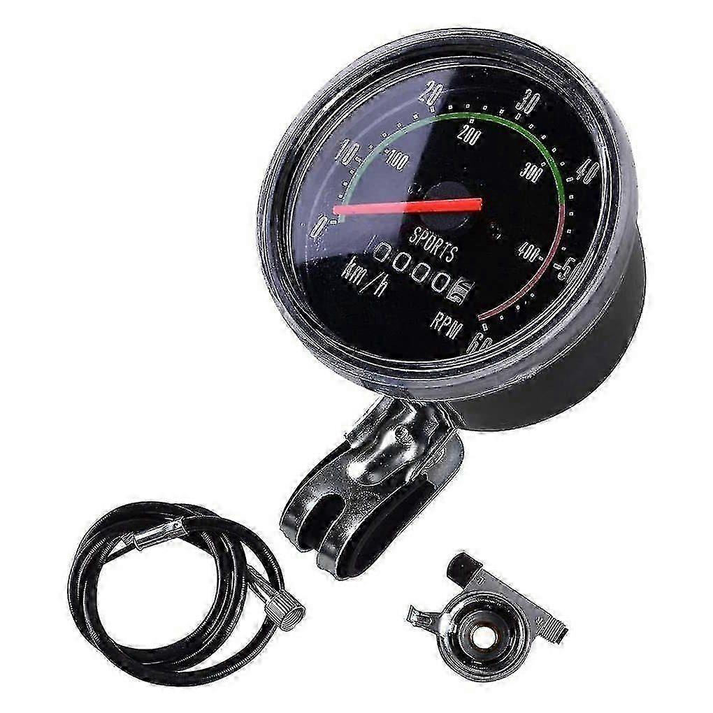 2024 New Bicycle Speedometer Analog Odometer Universal Bike Computer Mechanical Cycling Round Meter Gauges Stopwatch Riding Equipment
