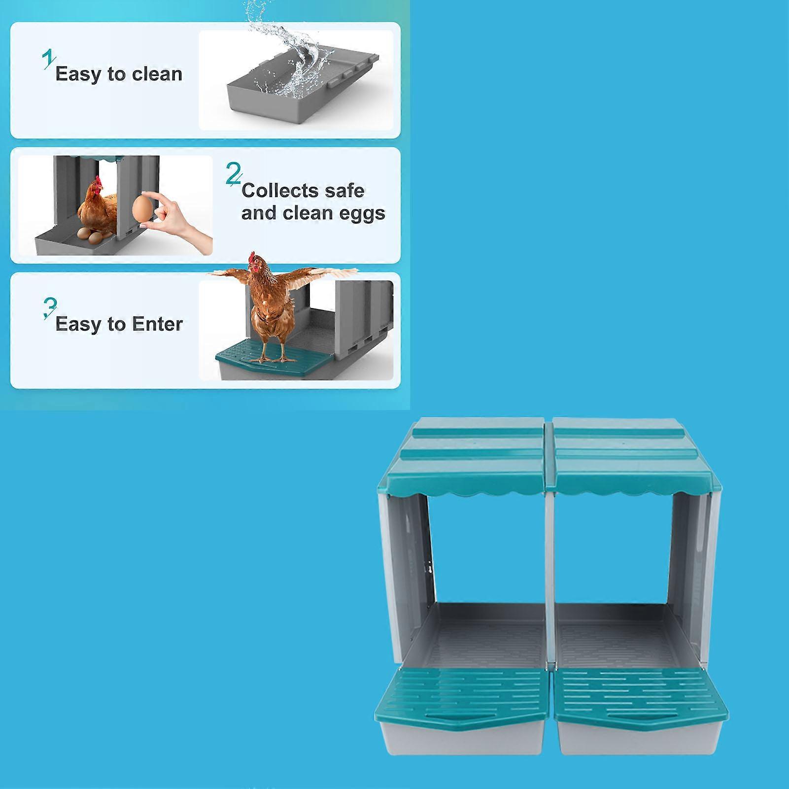 Caja nido de pollo, PP Caja de puesta de huevos de gallina para gallinas,  patos, aves, image size:1601x1601