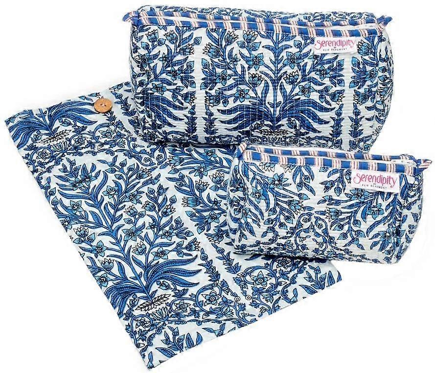 Elie Beaumont Serendipity Cosmetic Case Set - Reef Blue