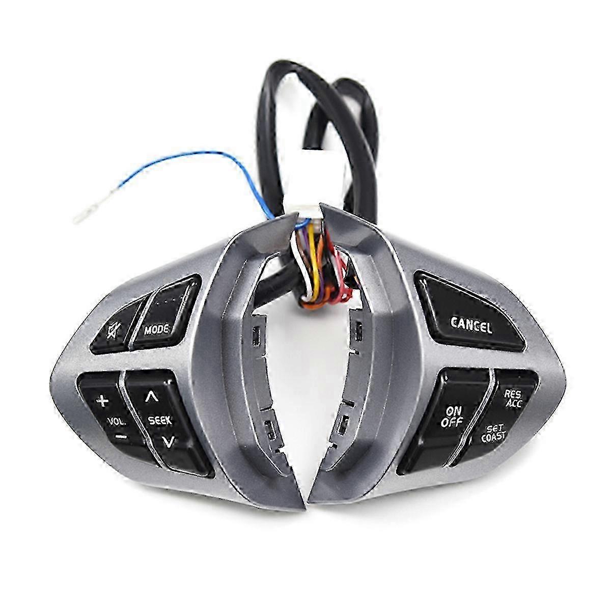 Steering Wheel Audio Radio Cruise Control Switch with Red Backlight Accessories for Compatible Vehicles