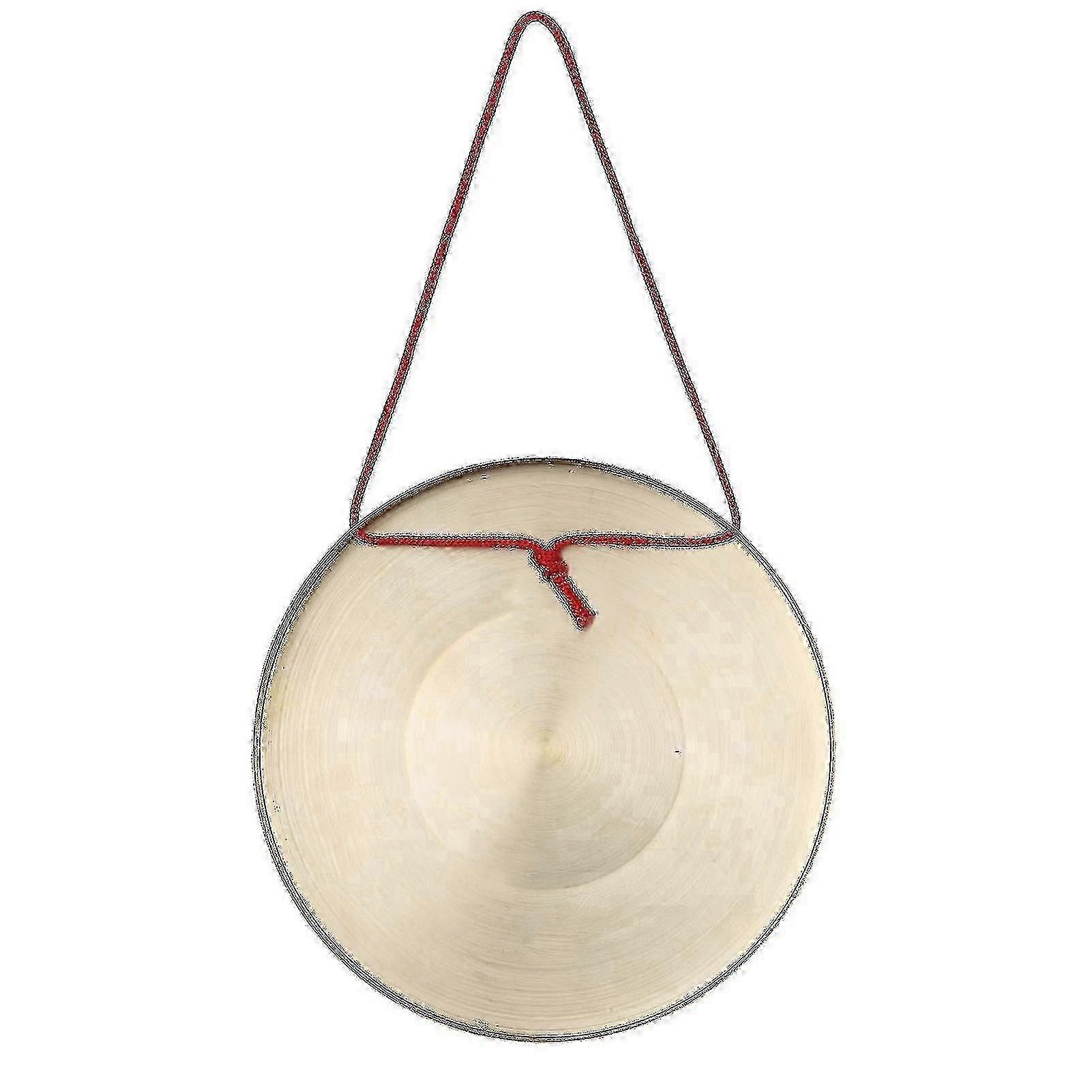 Gong En Laiton 32 Cm Avec Marteau - Instrument De Percussion Pour Méditation, Scène Et Décoration