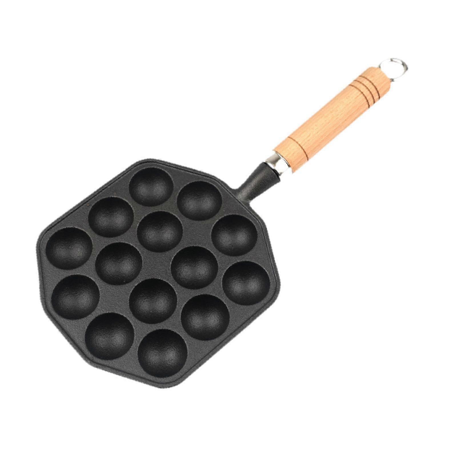 Takoyaki Ball Maker 14-Hole Grill Plate Baking Pan for Picnic Cake Cooking Utensils