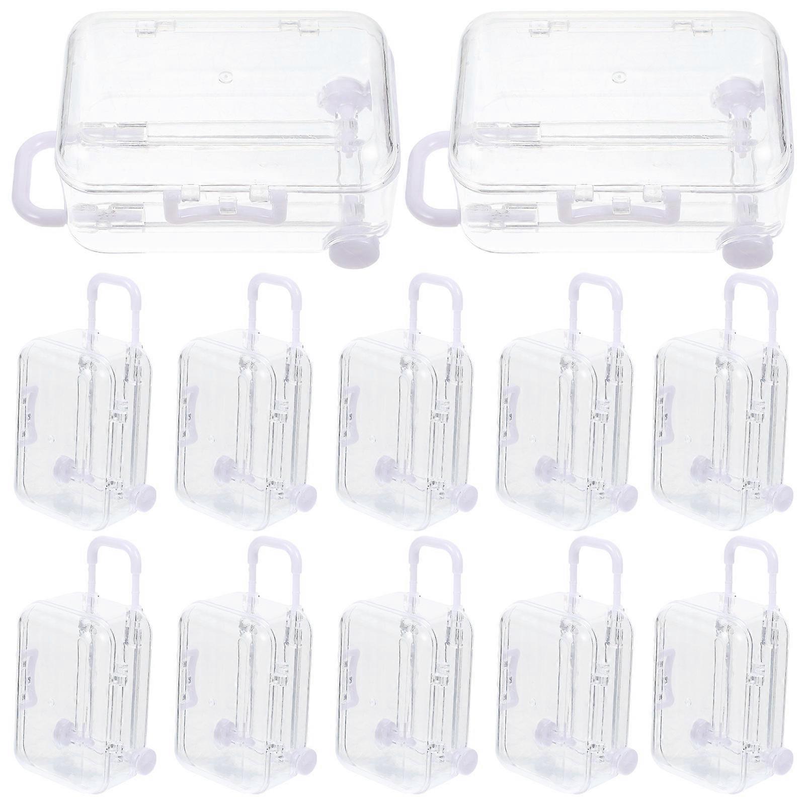 12pcs Mini Suitcase Candy Boxes for Wedding Favors, Bridal Showers, and Party Decor – Adorable, Creative Design for Various Occasions