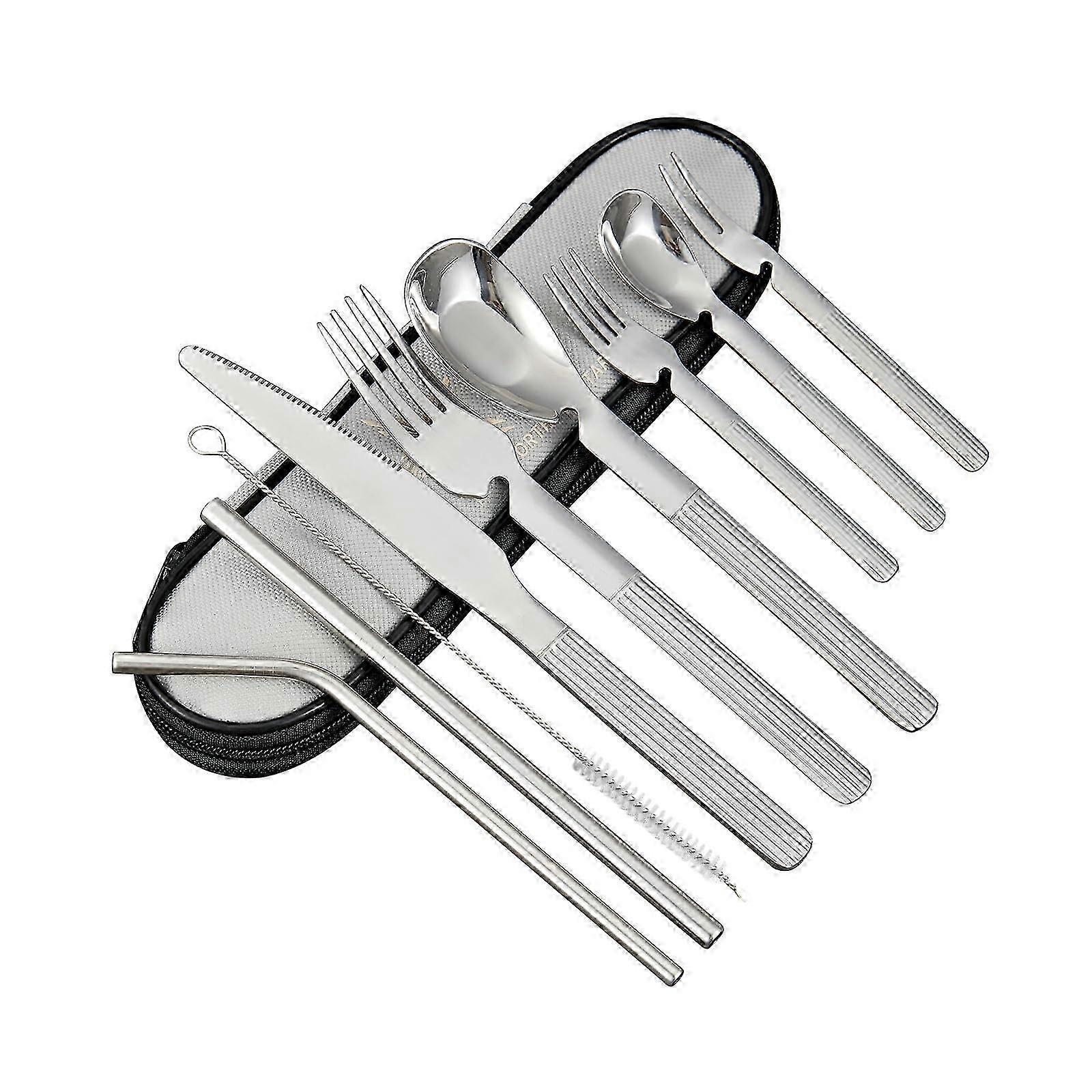 Set di posate in acciaio inox lucidato a specchio, posate antiruggine