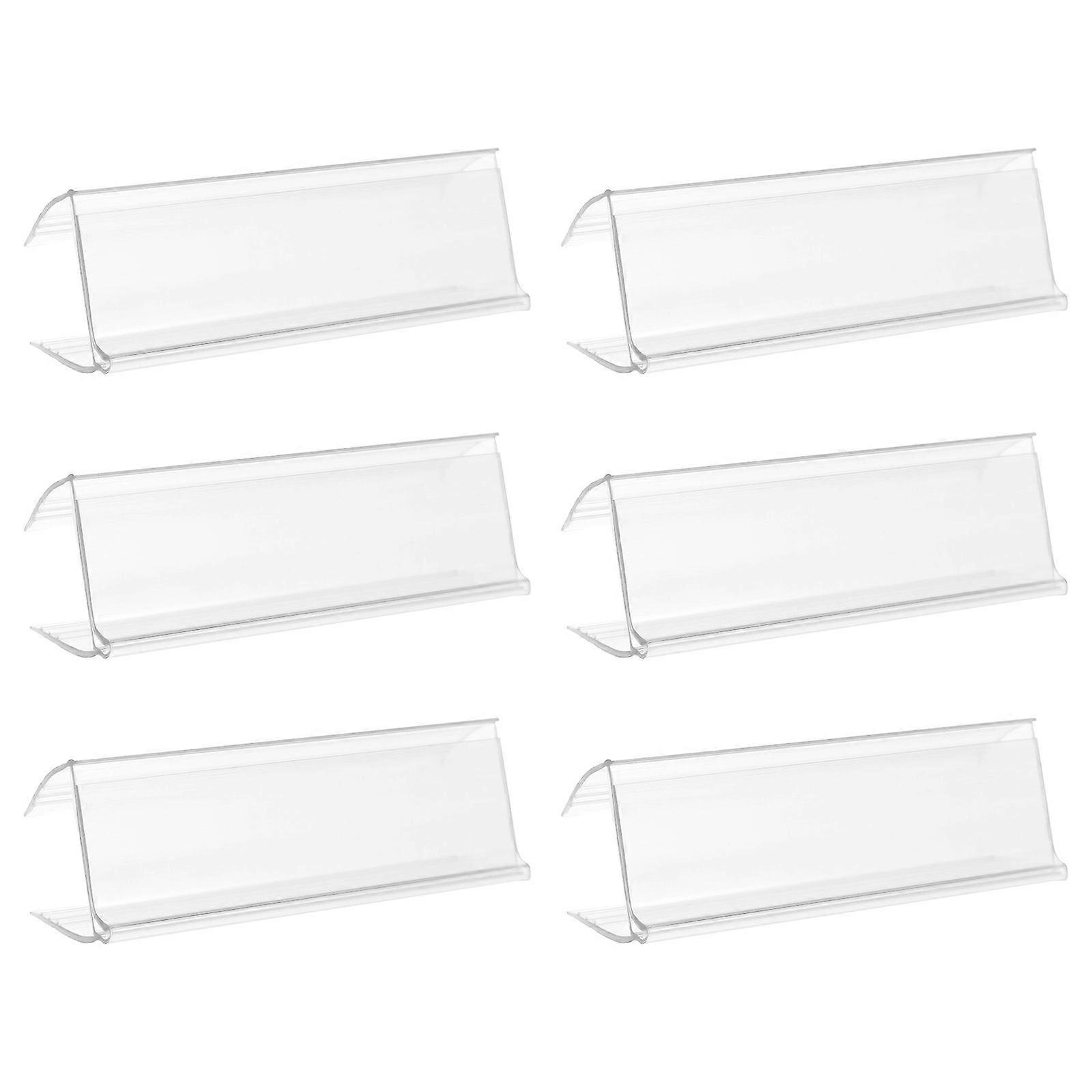 6Pcs Supermarket Price Tag Slot Price Display Holder Retail Shelf Price Label Holder Retail Price Label