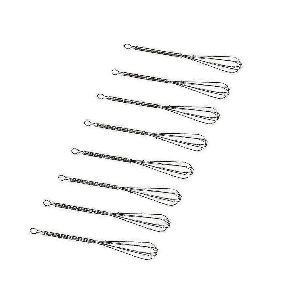 8-piece mini balloon whisk 7-inch versatile manual whisk stirrer for various kitchen tasks