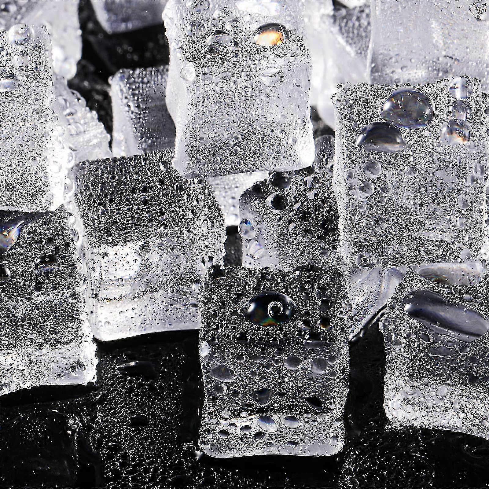 100 Pieces Clear Fake Ice Cubes Square Acrylic Gems Acrylic Clear Ice Rocks Fake Ice Cubes Display Wedding Display Vase-ZY 25-26