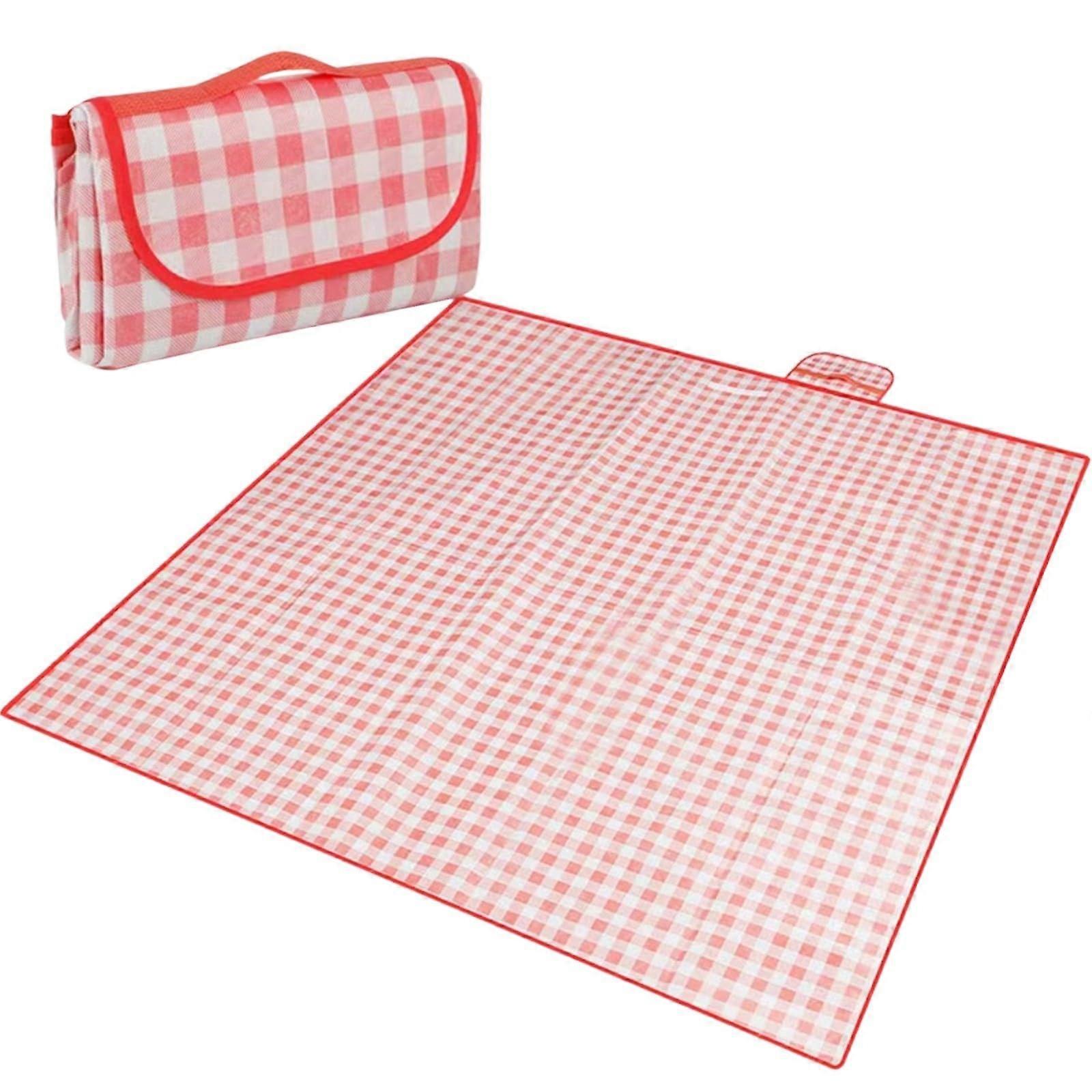 Picnic Blanket, Oxford Fabric,, SandFree, Foldable, Red