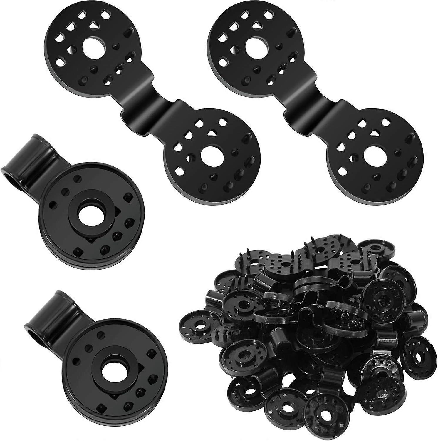 40 Pcs Black Plastic Round Clips for Sun Shade, Shade Net and Shade Cloth Accessories