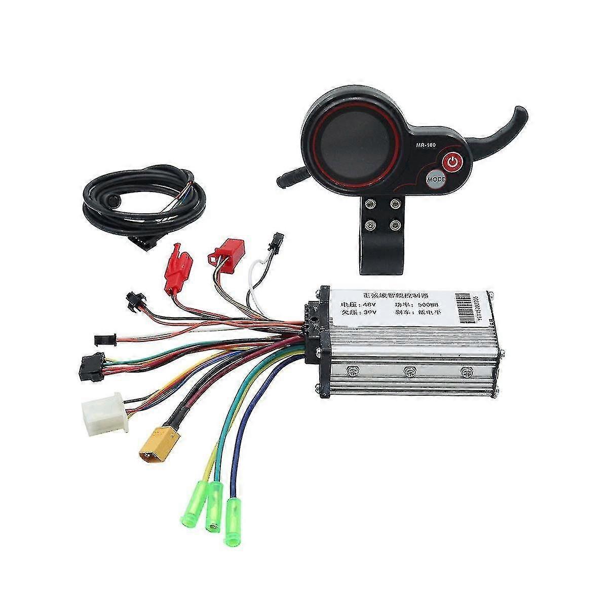 48V 500W E-Bike Controller with LCD Display Meter Dashboard Kit for Conversion