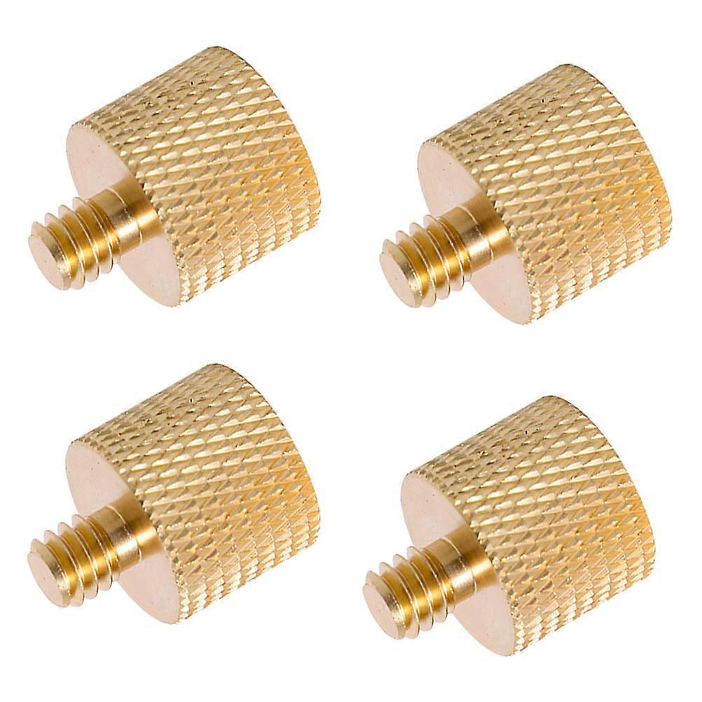 Threaded Screw Adapter Metal Camera Screw Mount for Photography Studio Use Dslr Camera Tripod Light Stand 4Pcs Golden