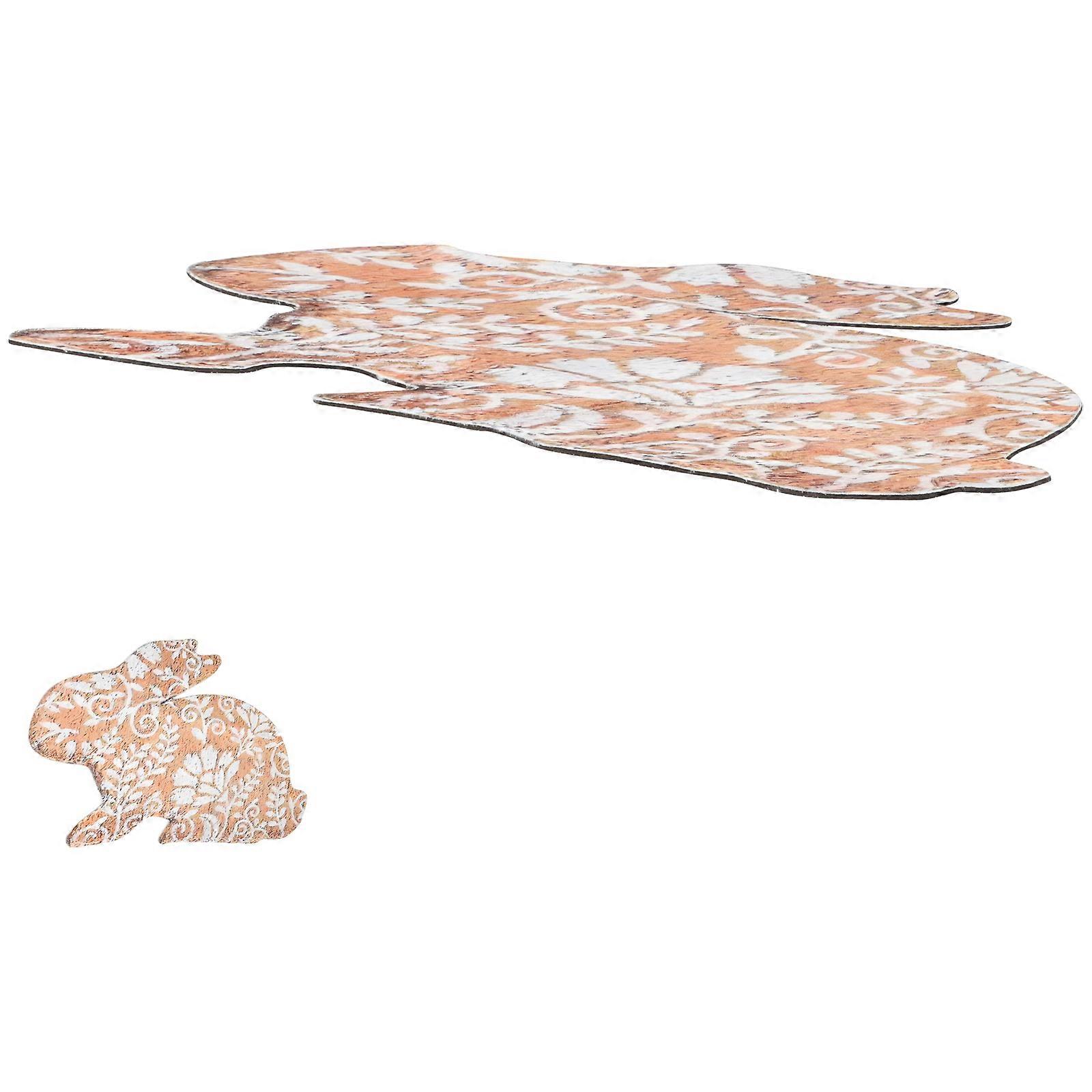 Holiday Bathroom Bath Rug Non Slip Quick Drying Rabbit Shaped 100x75cm Multi 1Pcs
