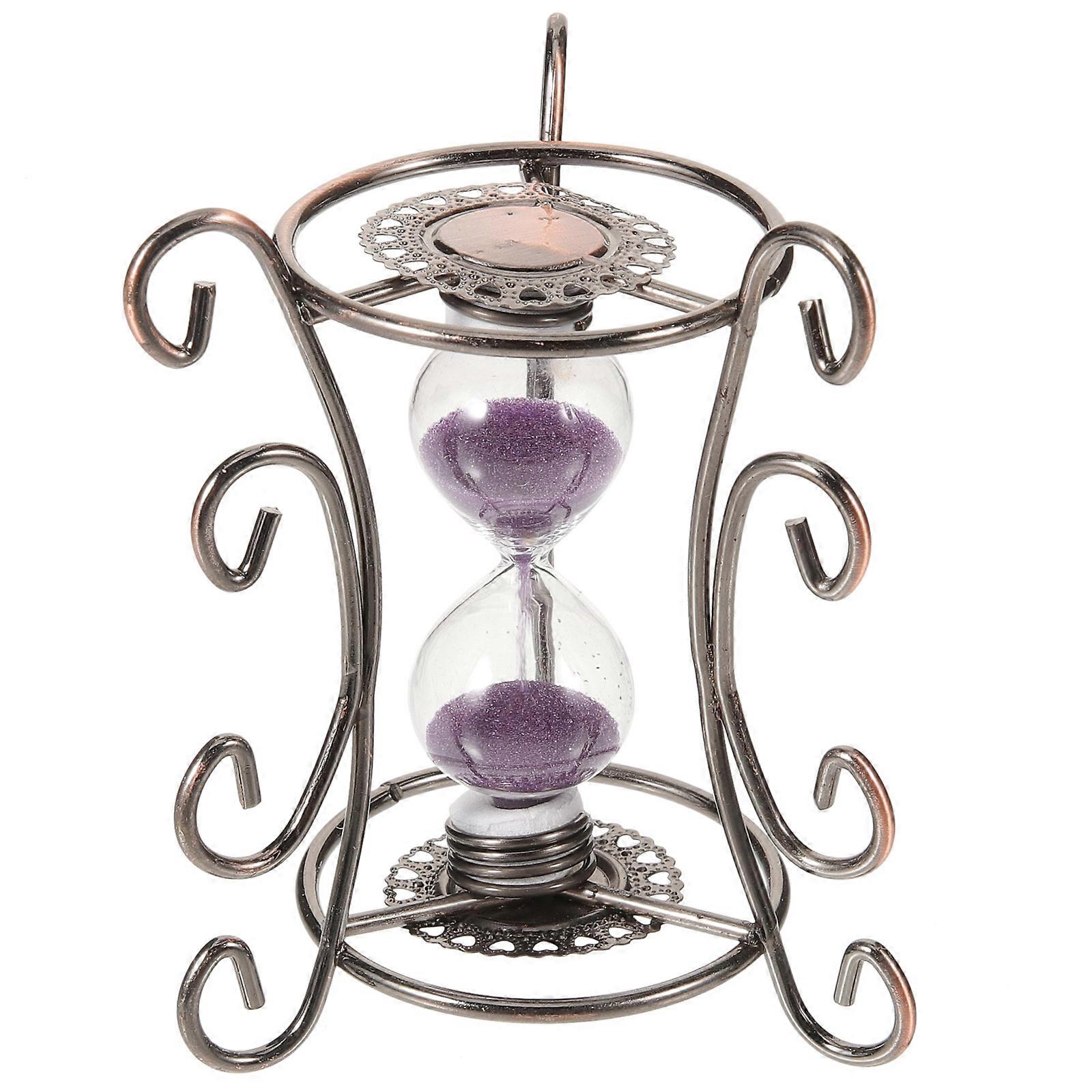 Metal Hourglass Sand Timer Decoration Collectors Adults Assorted Color 1Pcs