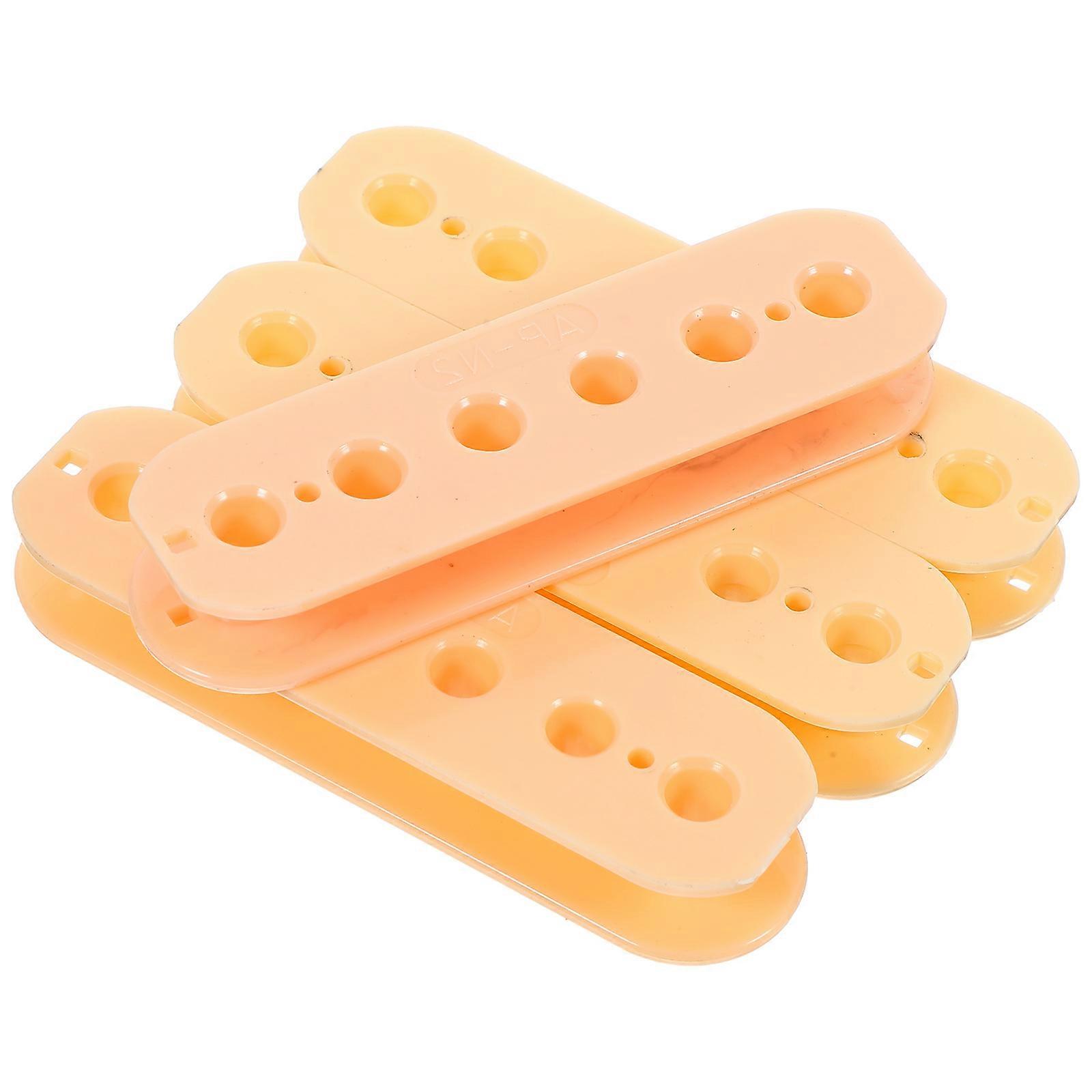 Light Yellow Electric Guitar Pickup Cover Set – Humbucker Slug Bobbin Replacement for DIY Guitar Maintenance