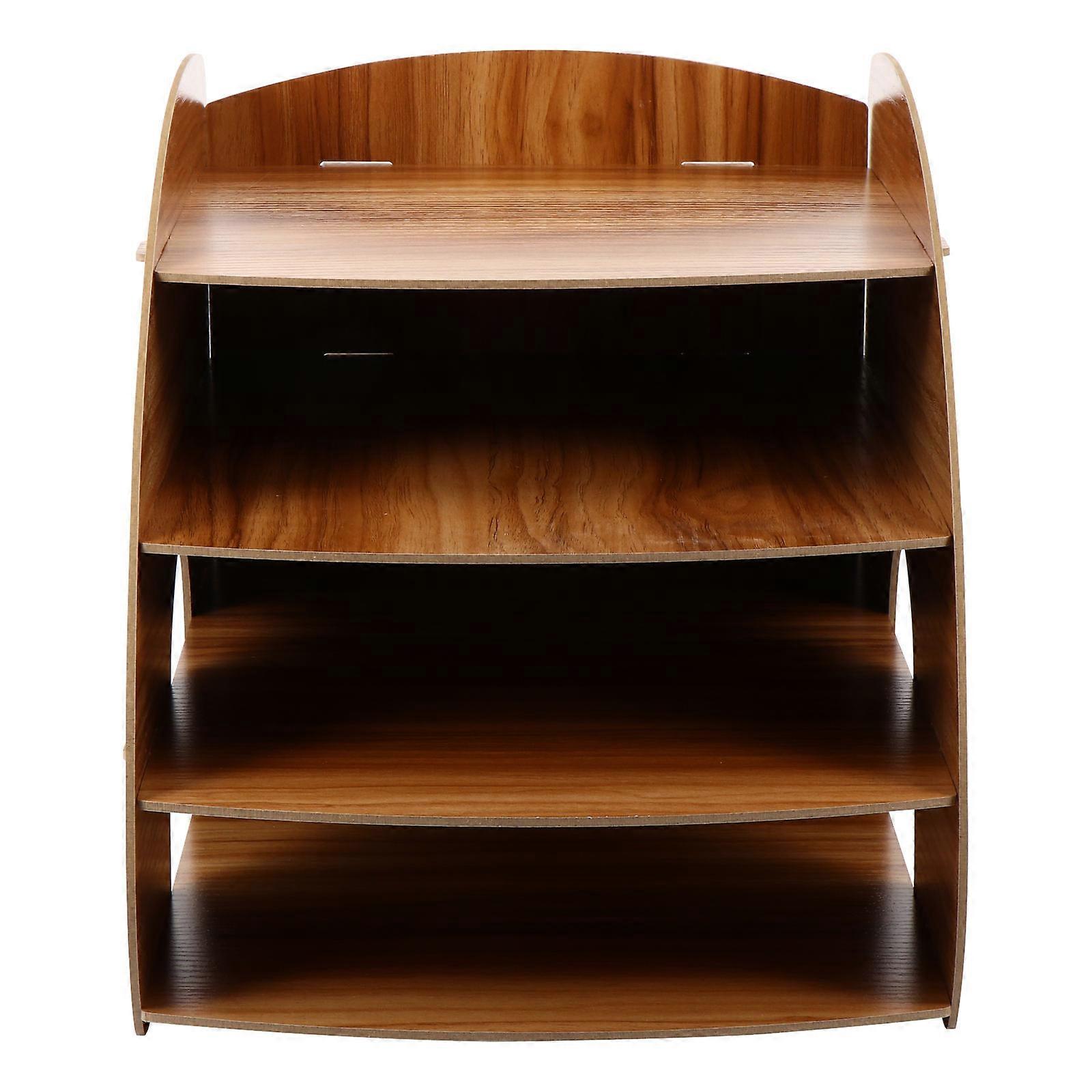 Multi Layer File Organizer Desktop Storage Rack for Office & Home Use – Efficient Workspace Management Solution