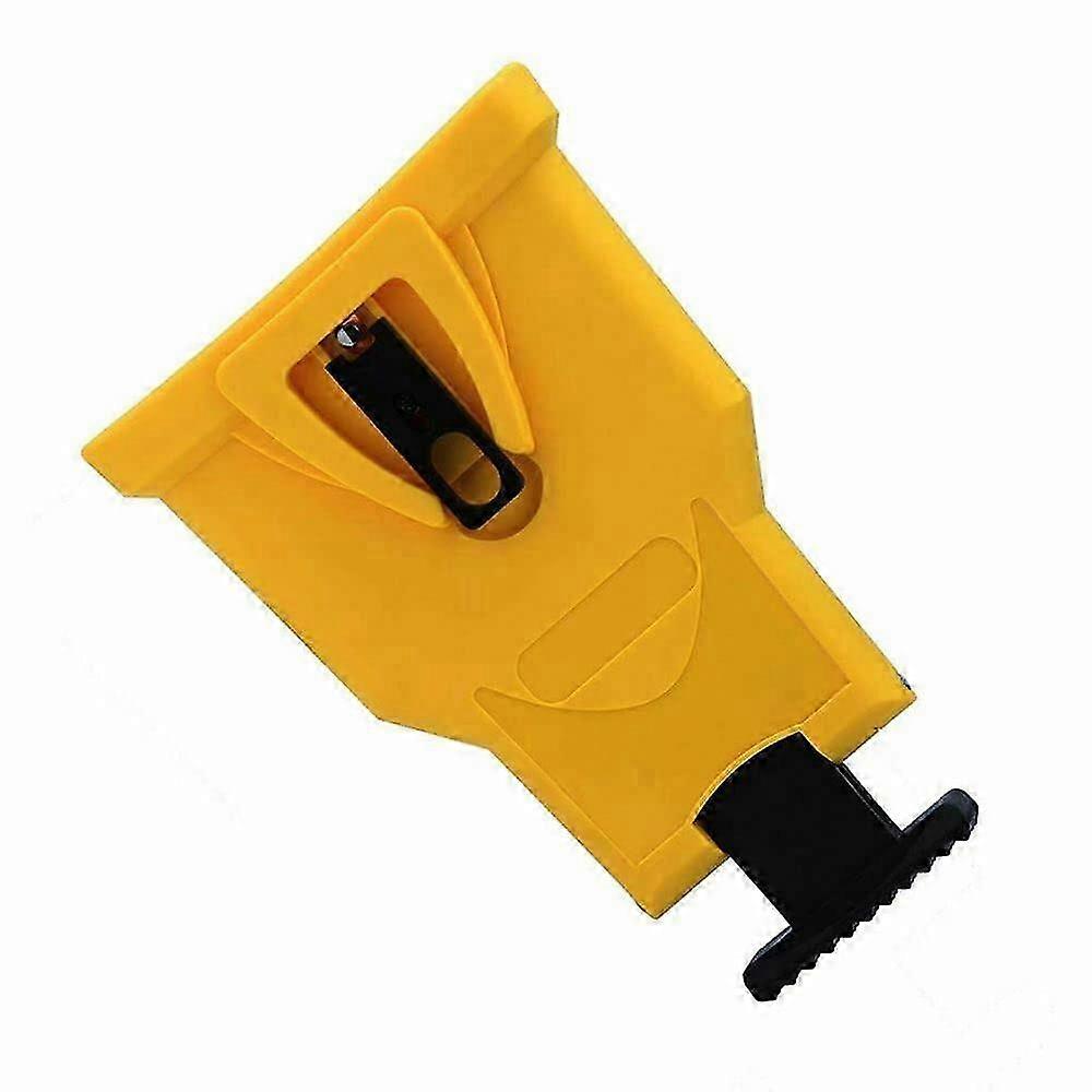 Chain Sharpener, Suitable for 14/16/18/20 Inch One/Two Holes Chainsaw Bar, Rust-proof Yellow