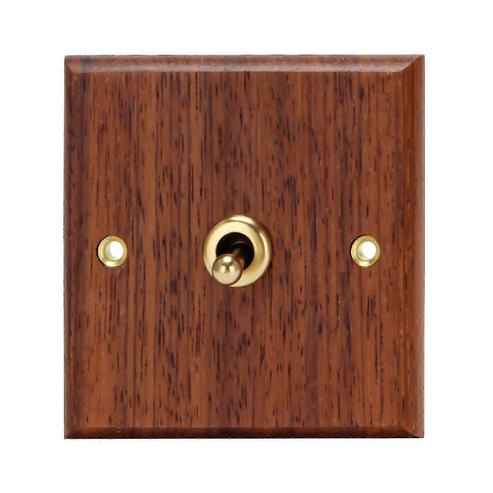 86 Type Solid Wood Panel Switch Wall Light Retro Toggle Switch Wood Grain Electrical Switch Socket