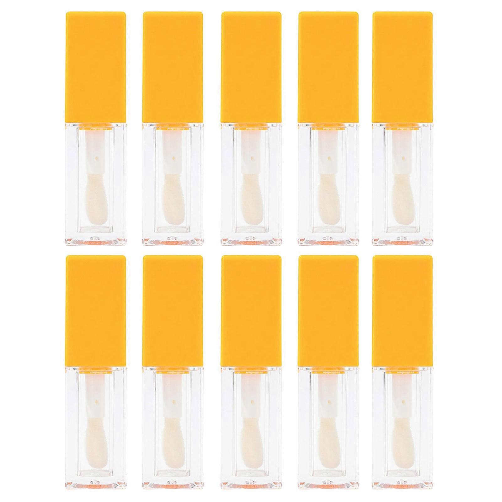 Empty Lipstick Tubes DIY Lip Balm Container Cosmetic Tools Empty Lip Balm Tubes Lip Balm Container Tubes for Womens Yellow