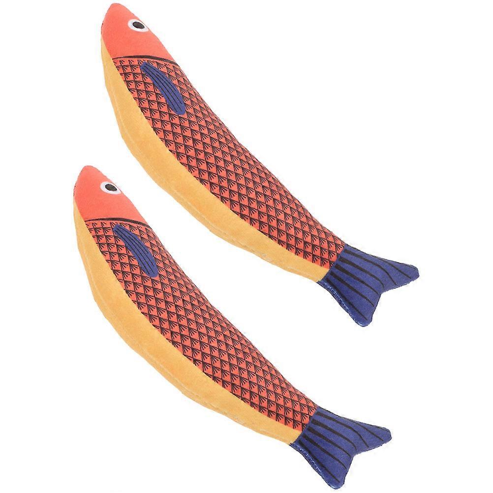 Cat Toy Funny Kitten Teething Toy Self Amusing Cat Toy Orange 5x5x24cm Physical Activity Encouragement 2Pcs