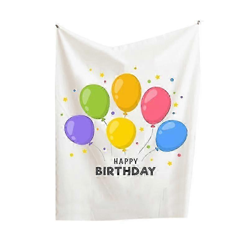 Multifunctional Background Tapestry Cartoon Polyester Soft Texture Happy Birthday Hanging Rug YGWL
