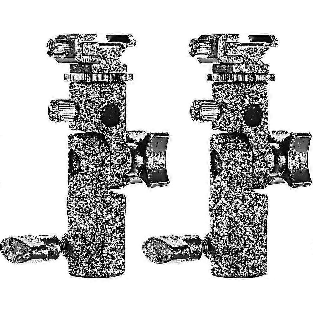 2 Pcs Professional Universal E Type Camera Flash Speedlite Mount Swivel Light Stand Bracket