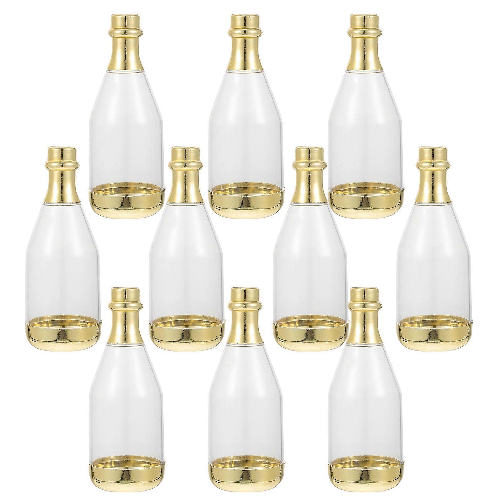 Candy Storage Holders Golden Simple Sealed Design Wedding present Boxes 10Pcs