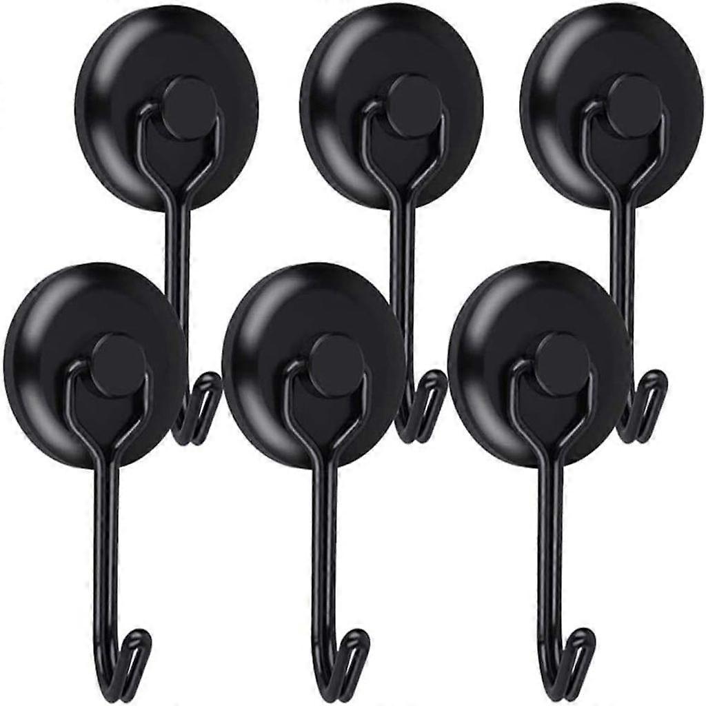 6 Pack Strong Magnetic Hooks, 14kg, Neodymium, Swivel