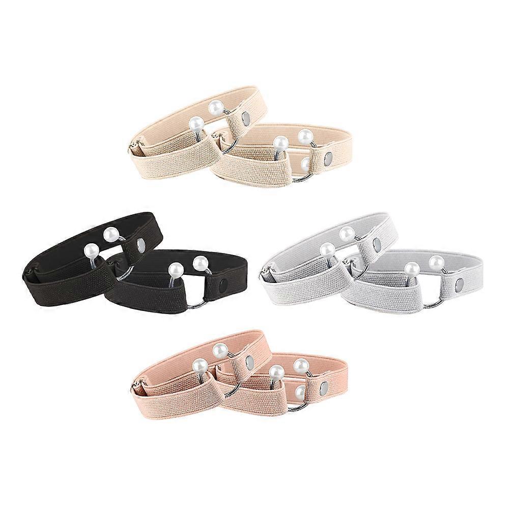 4 Elastic & Durable High Heeled Shoe Straps for Women – Comfortable Fit, Practical Design, Beige, Gray, Black – Ideal for Loose Heels