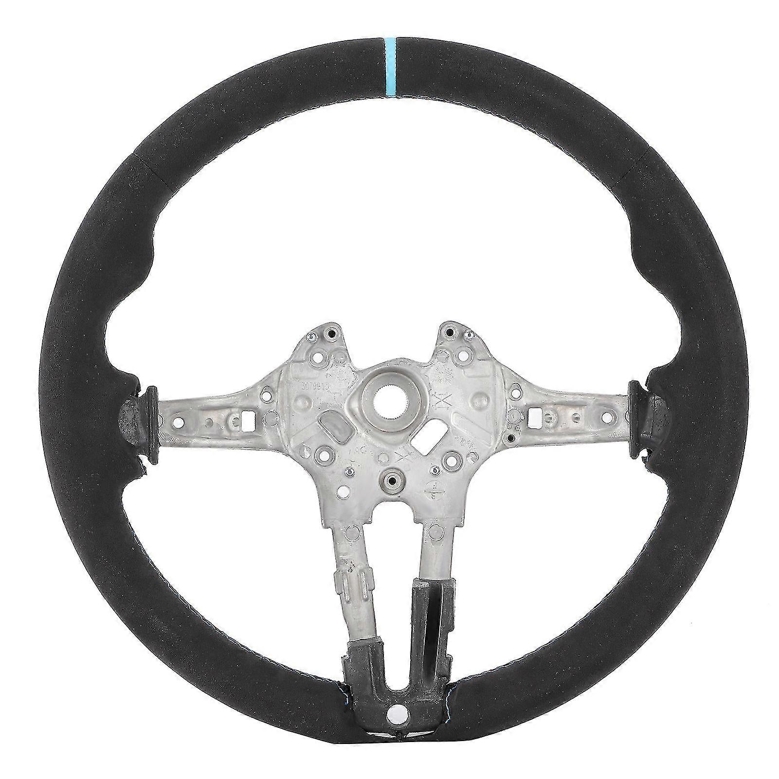 Upgrade For M Performance Full Suede Steering Wheel Blue Stripe Fit For F20 F22 F30 F32 M2 M3 M4