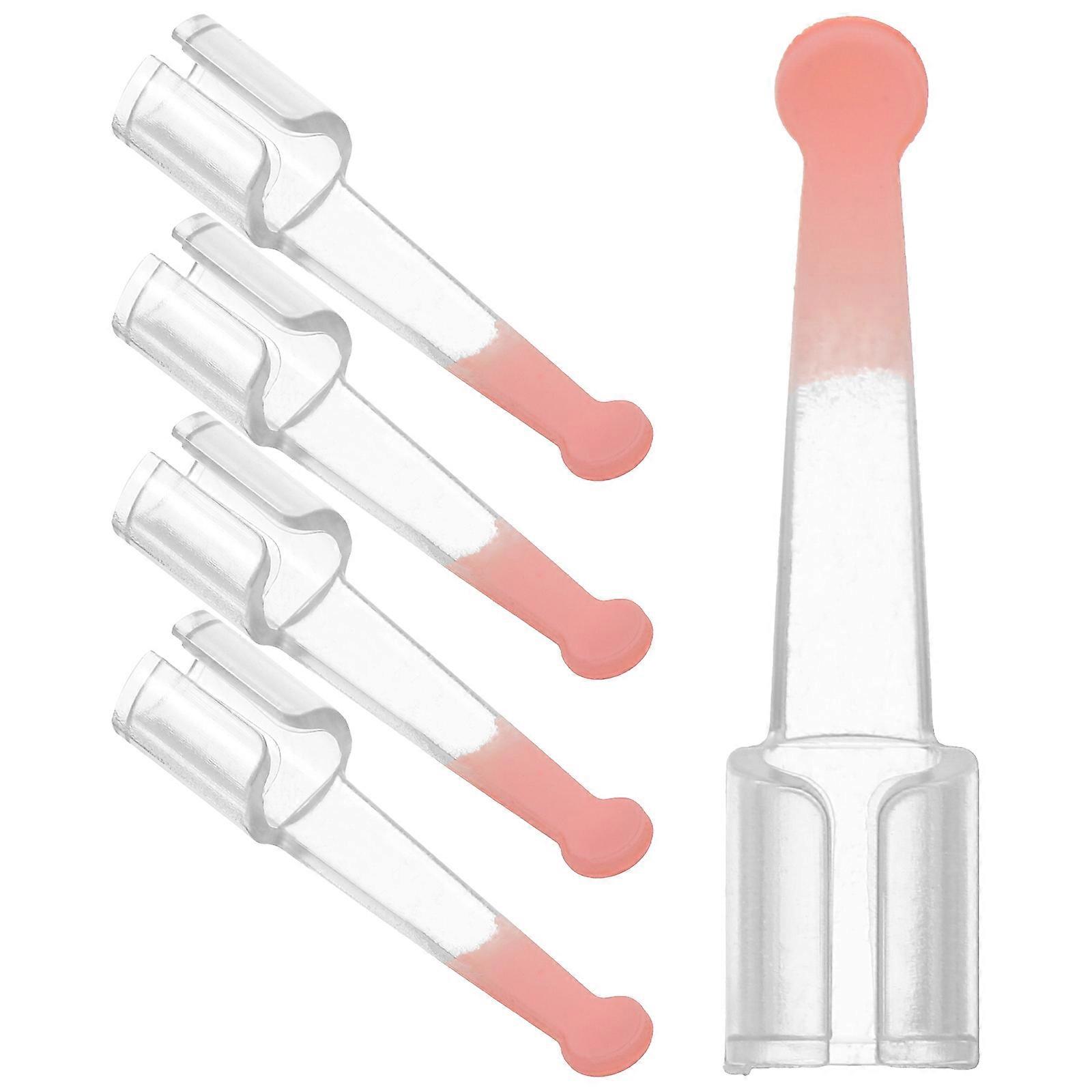 Ear Cleaning Tools Ear Wax Picker Spoons Adults Pink 2.30X0.40X0.40cm Replaceable Tip Design 5Pcs
