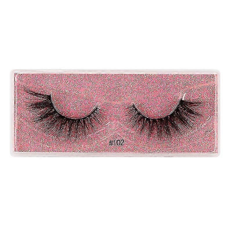 1 Pair False Eyelashes 3D Mink Lashes Fluffy Wispy Natural Cross Eyelash