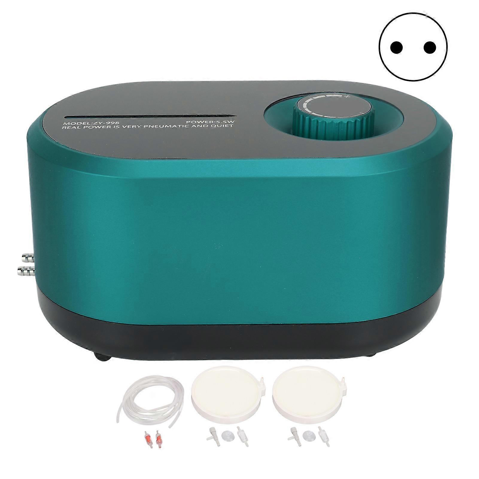 Aquarium Oxygen Pump Silent Adjustable Power Failure Auto Start Portable Fish Tank Air Pump for Fishing Fish Pond EU Plug 220V