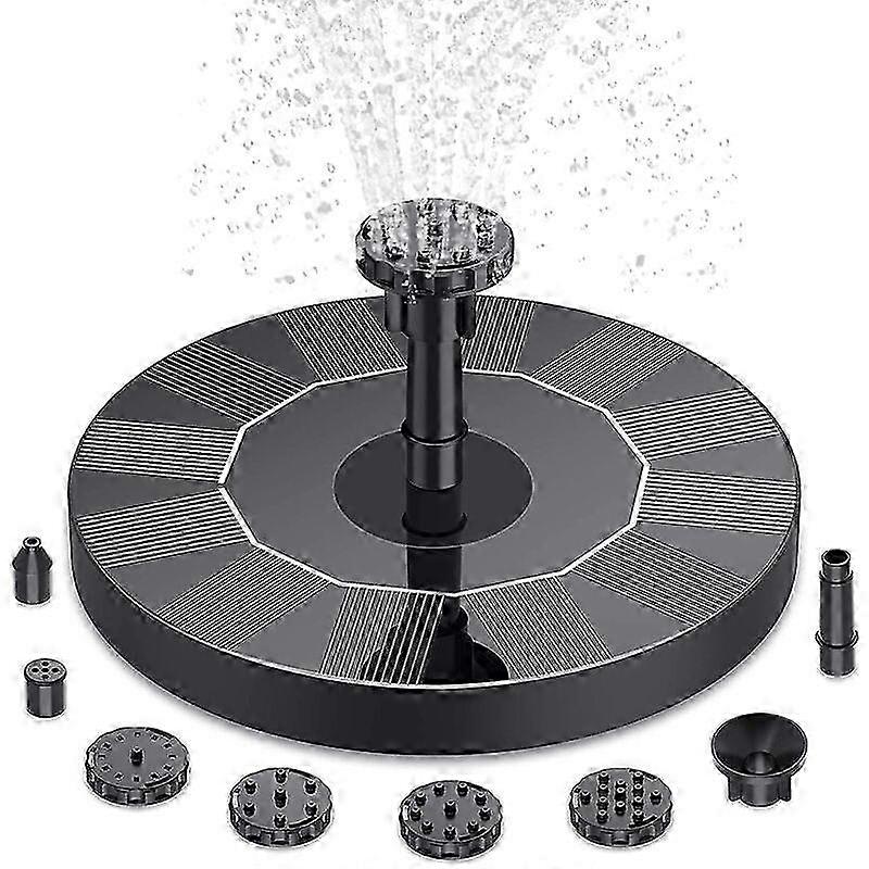 Floating Solar Fountain Pump for Gardens, Bird Baths, and Ponds with 6 Nozzles