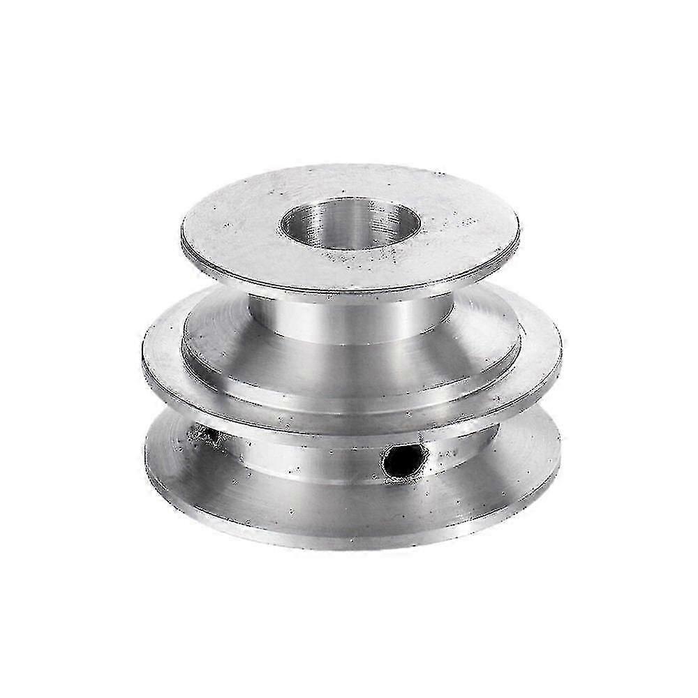 Poulie à double rainure en alliage d’aluminium pour courroie de 10 mm, taille 40 et 50 mm, alésage fixe en forme de V, 8-20 mm