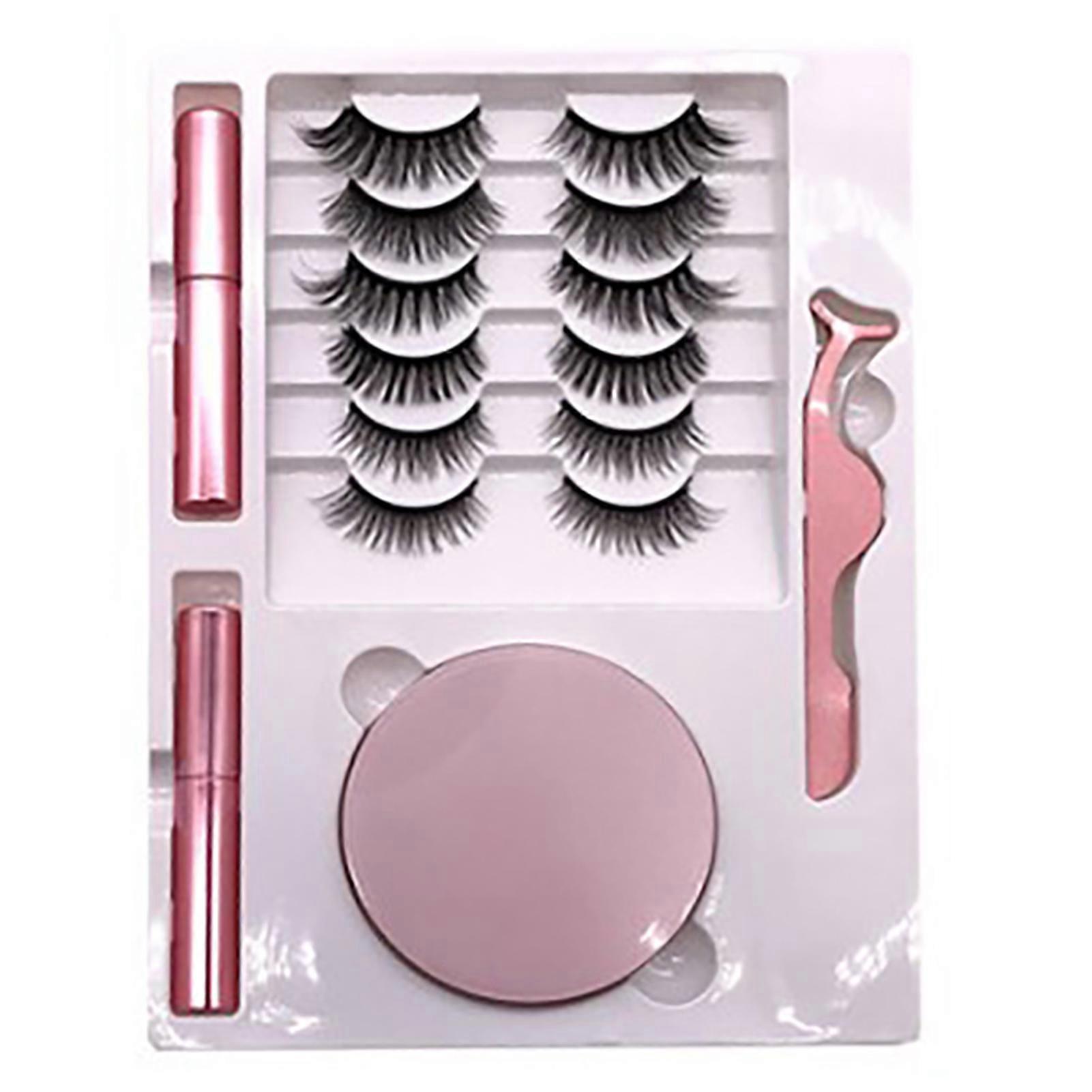 Magnetic Lashes Set with Eyeliner Reusable