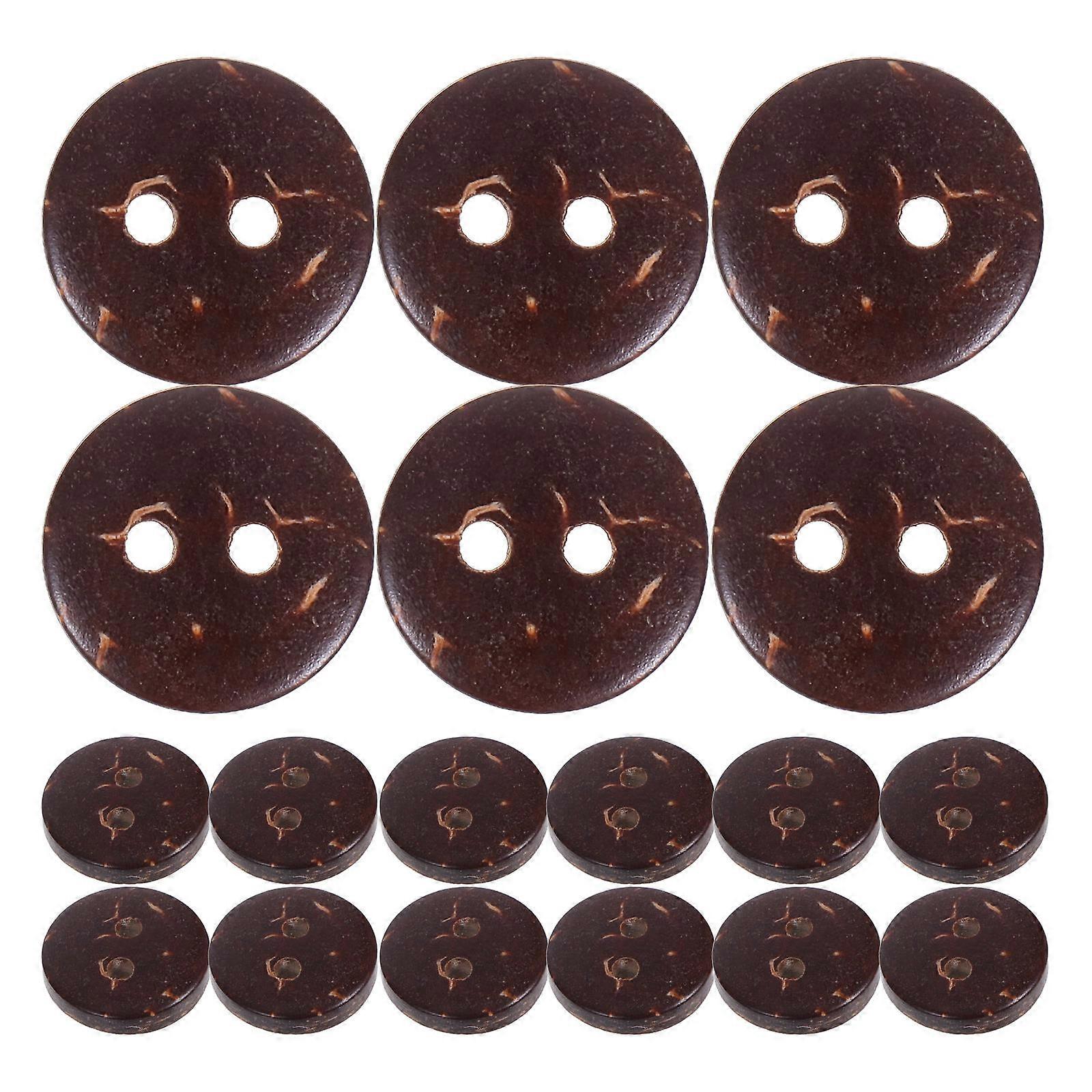 Natural Coconut Shell Buttons 100pcs Round Fasteners for DIY Crafting, Clothing, Bags & Home Decor Projects – Unique Texture