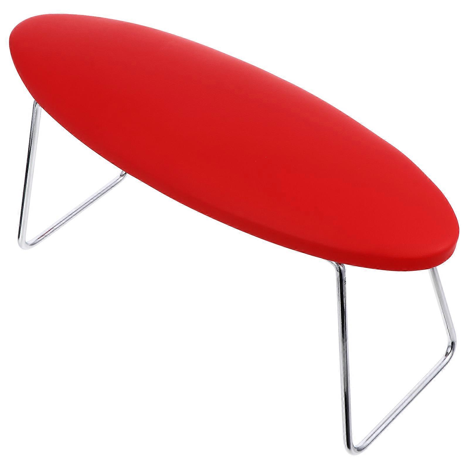 Salon Arm Rest Cushion For Nails Manicure Sessions Comfortable Process 30x10cm Red Stainless Steel 1Pcs