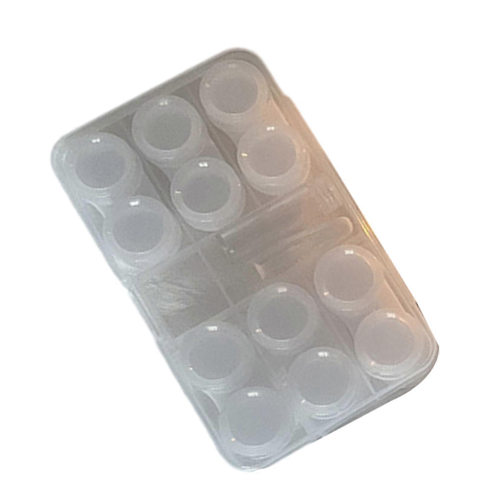 Portable Lens Case for Gym, Work, and Travel with Protection and Carrying Tools, Tweezers for Daily Use, Transparent