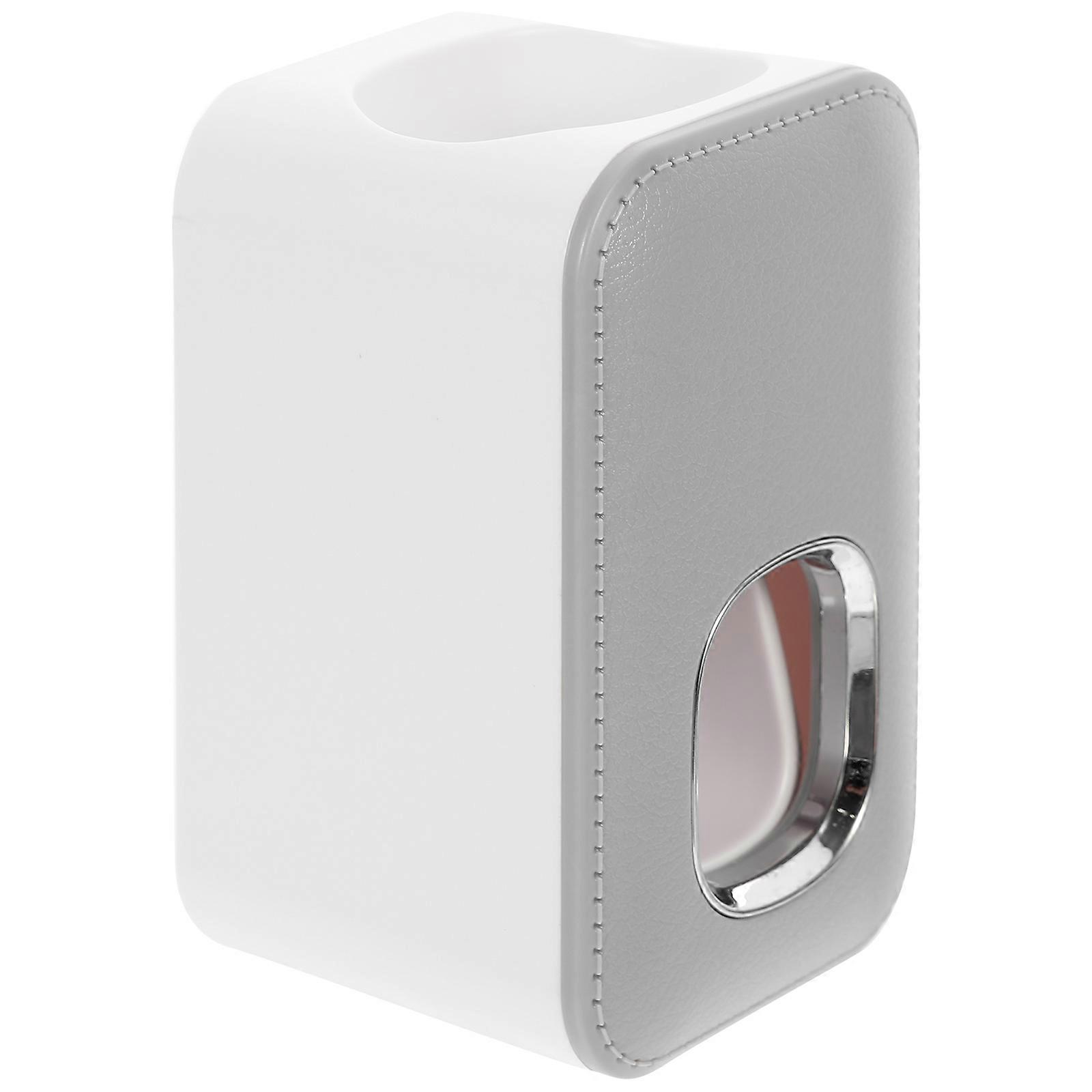 Practical Toothpaste Squeezer Wall-Mounted Toothpaste Dispensing Daily Life Nail-Free Design PU Material 1Set