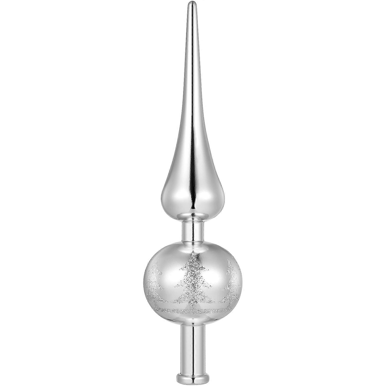 Here's a refined product description based on the details you provided:

 

**Silver Christmas Tree Topper – Festive Xmas Tree Ornament – 9 Inch