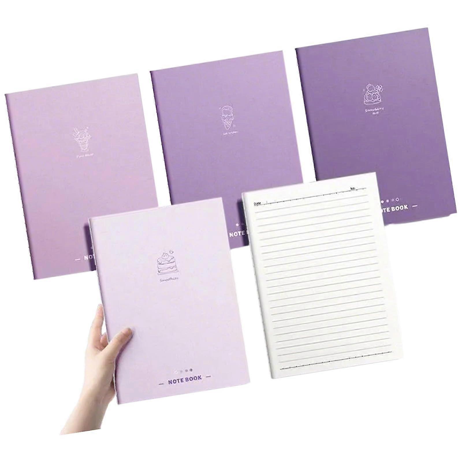 Notebook Softcover, Ruled, 80 Pages, 7 X 10 In, College Notebook For Writing, Journal, Notes, Pack Of 4